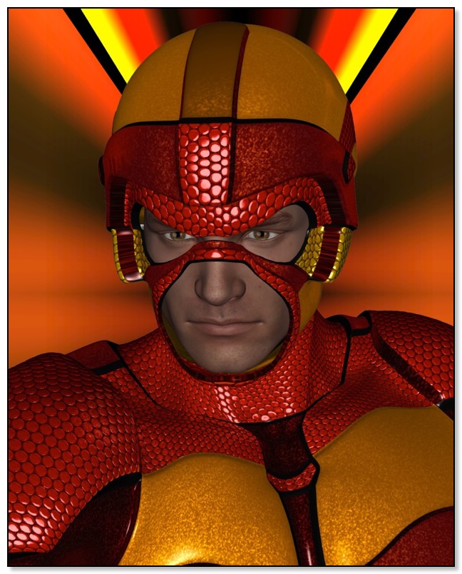 Character Jaik in Octagla space sport, Gingezel Sci Fi