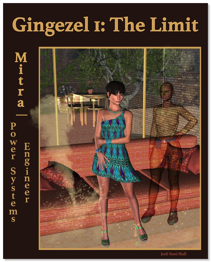 Poster of Mitra Kael, heroine of the Gingezel scifi series.
