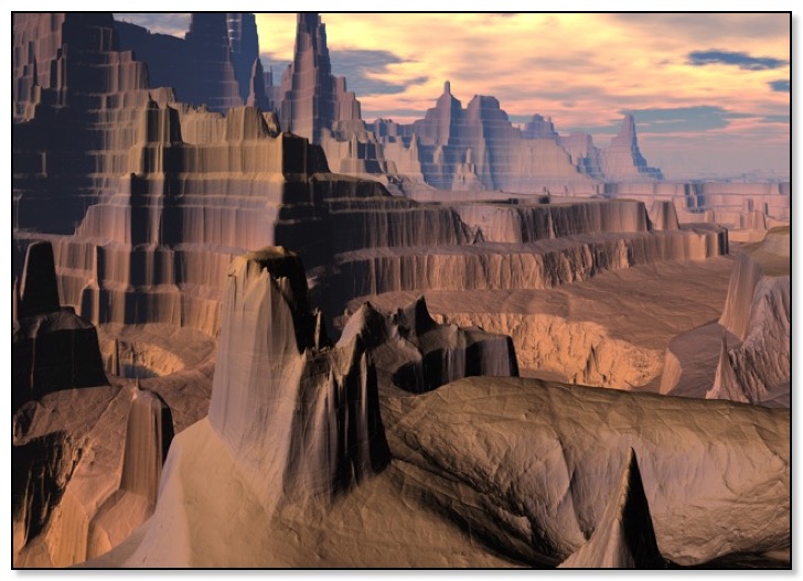 Deep in the Desert of Ode planet Kytherial art by Gingezel